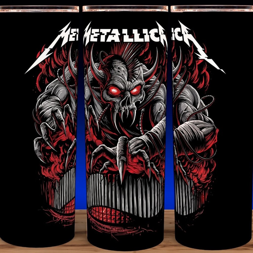 Metallica Metal Demon Heavy Metal Cup Mug Tumbler 20oz